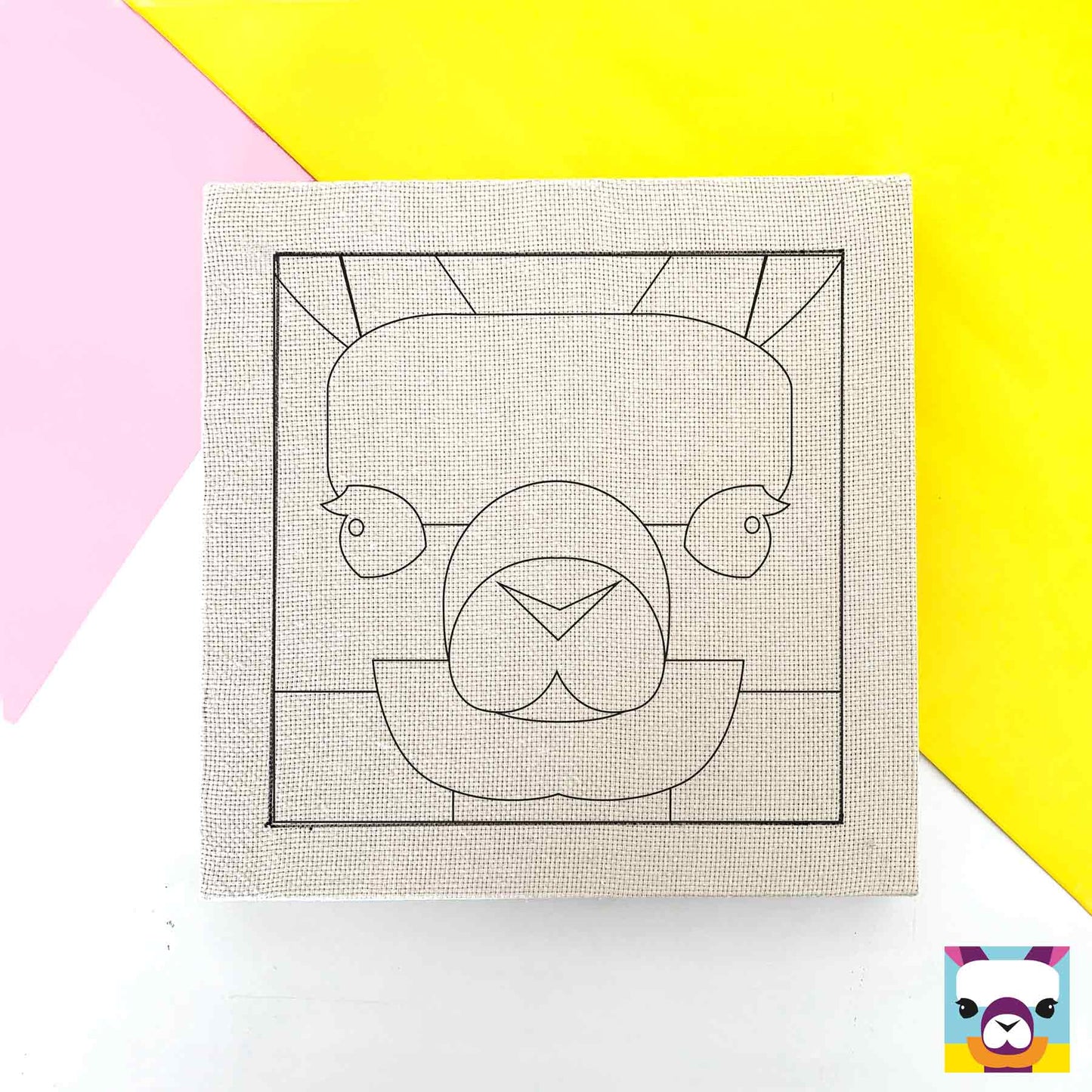 Bastidor de 25 cm Diseño Llama