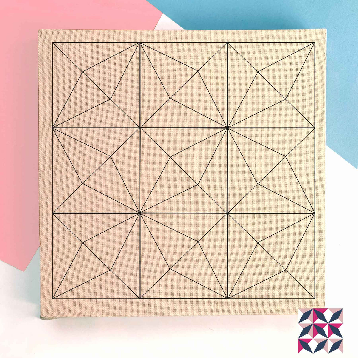 Bastidor de 40 cm Diseño Diamantes - solo con tela para lana fina