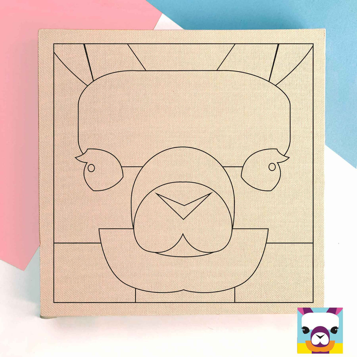 Bastidor de 40 cm Diseño Llama - solo para lana fina